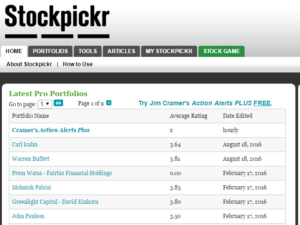 Stockpickr Portfolios Top Investoren
