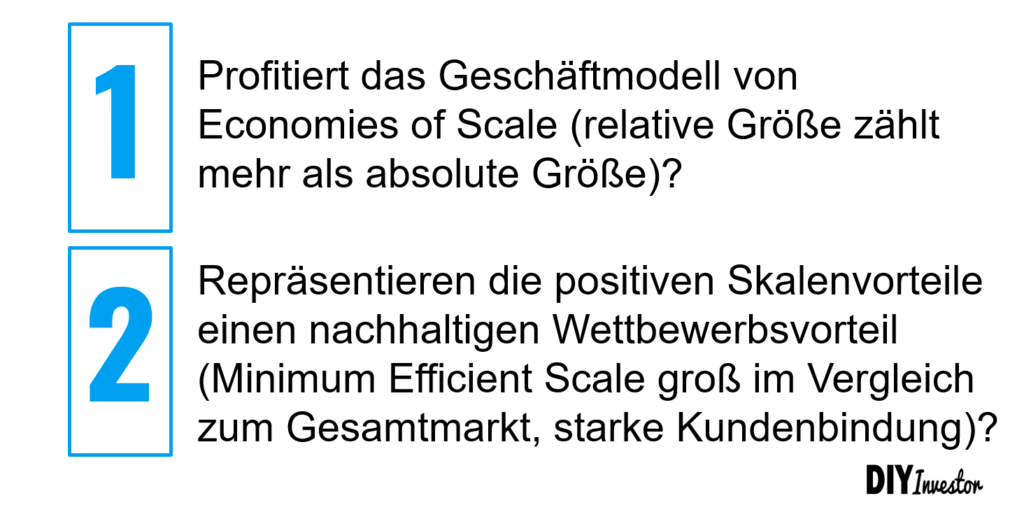 Bewertung der Economies of Scale