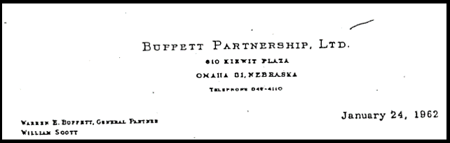 Buffett Partnership Letter Cover 1962