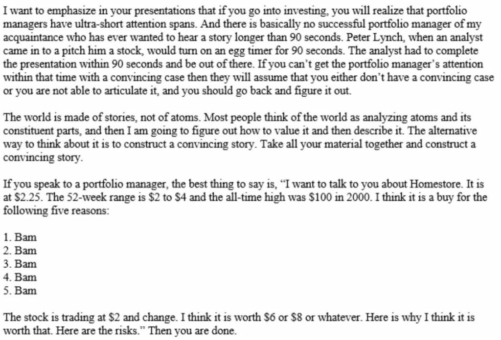 Bill Miller - Investment Thesis / Story